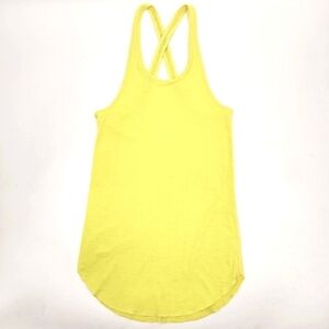 Lululemon Crisscross Back Loose Fit Lightweight Tank Top Size 10 Yellow